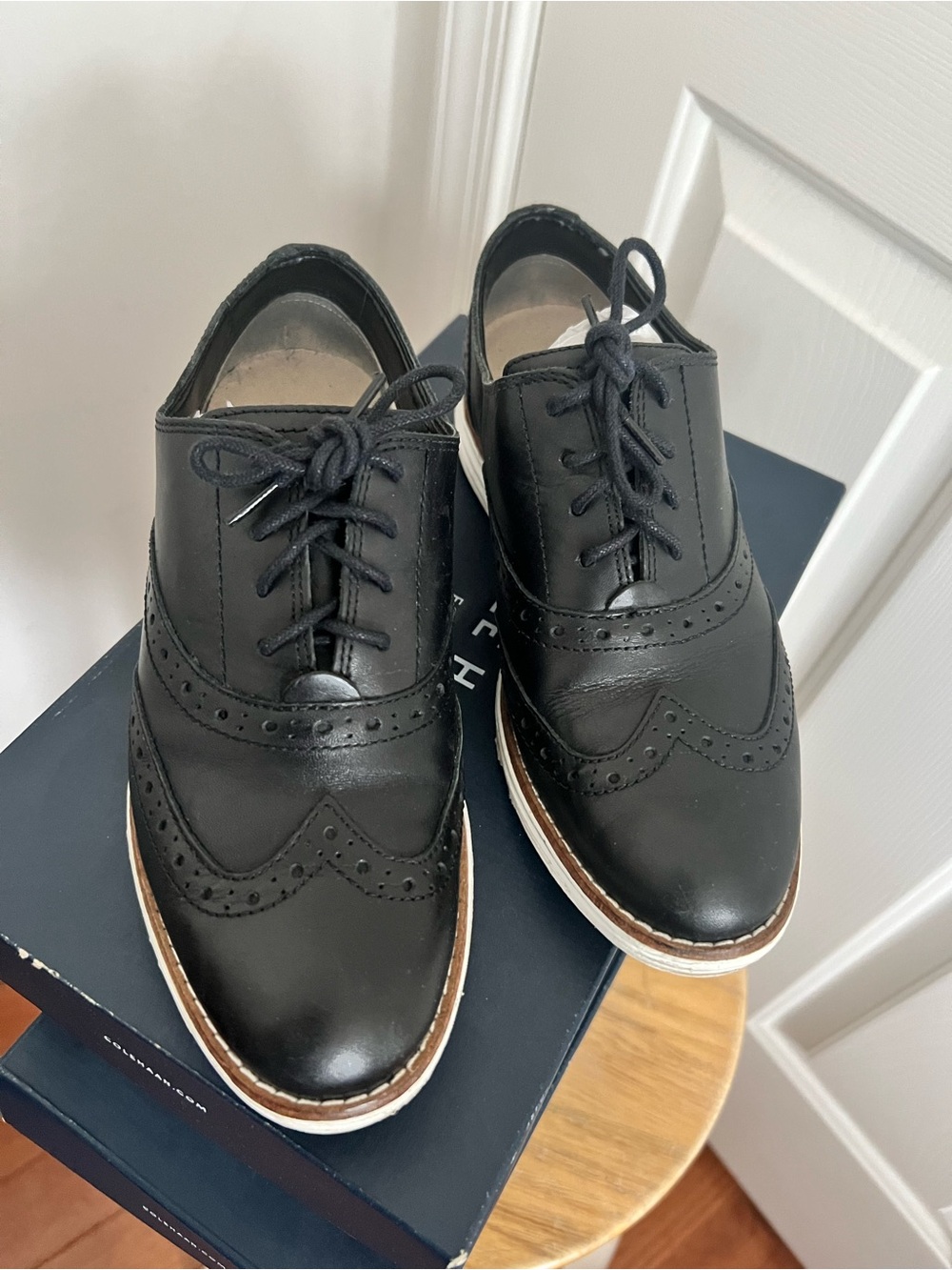 Cole Haan Black Women's Wingtip Sneakers